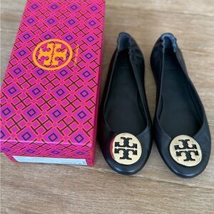 Tory Burch Black Ballet Flats 7.5 NWT